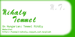 mihaly temmel business card
